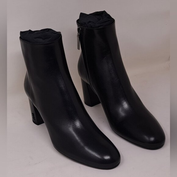 NWT Saint Laurent Paris LouLou 70 Zip Booties Ankle Boots Black Leather 38EU 8US - Picture 5 of 16